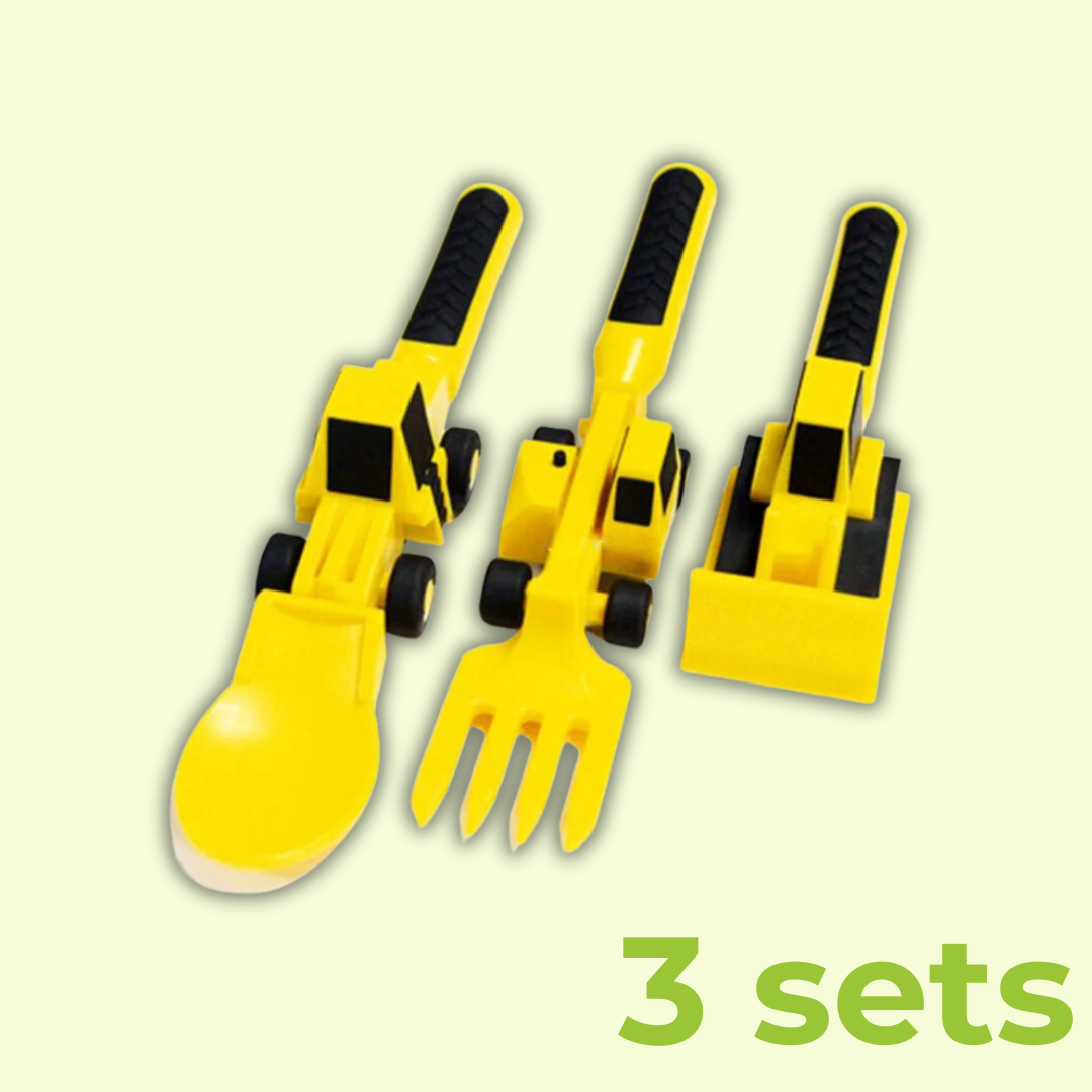 bulldozer cutlery set for kids