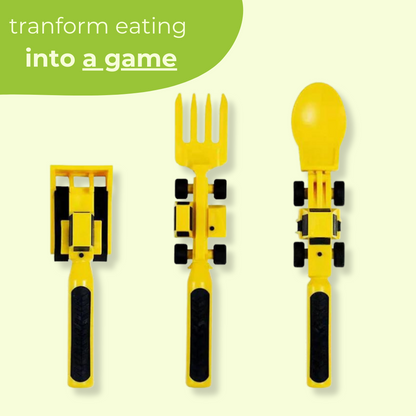 bulldozer cutlery set for kids